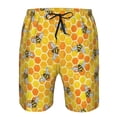 thumbnail image 3 of Salouo Honeycombs Pattern Swim Trunks for Men,Men's Hawaiian Bathing Suit Swimsuits Quick Dry Swimming Board Shorts Beach Shorts with Pockets-XX-Large, 3 of 6