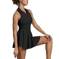 thumbnail image 2 of Haivin Robe Courte Sans Manches à Col Suspendu Ajustée pour Femmes, Robe de Course Extérieure Anti-Éblouissement, Robe de tennis yoga Entraînement Physique, Robe Sans Manches à Col Rond, 2 of 5