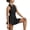 Black-1, variant on Womens Tennis Golf Dresses Built in with Shorts Sleeveless Racer Beack Workout Athletic Sports Active Dress with Pockets