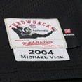 thumbnail image 5 of Men's Mitchell & Ness Michael Vick Black Atlanta Falcons 2004 Authentic Throwback Retired Player Jersey, 5 of 7