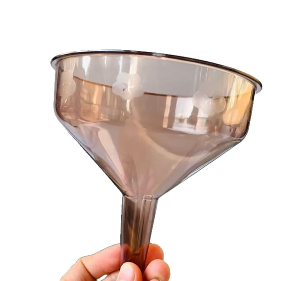 3-Piece Wide Mouth Plastic Funnel Set, Thick Clear Kitchen Tool for Liquids, Large Durable Liquid Transfer Funnel