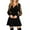 A-Black278, variant on Ruched Bust Mini Dress For Women Long Sleeve V Neck Sparkle Mesh Sleeve Bodycon Dress Chic Night Out Dress