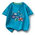 thumbnail image 2 of T-shirt pour Enfants, T-shirt Graphique Décontracté à Manches Courtes et Col Rond avec Mélange Doux de Polyester-Spandex, Tissu Respirant, pour Garçons et Filles de 2 à 10 Ans, 2 of 4
