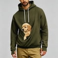 thumbnail image 2 of DDAPJ pyju Pet Pouch Hoodie Men Small Dog Carrier Hoodies Puppy Pouch Sweatshirt Unisex Animal Holder Pullover Tops Army Green XXL, 2 of 8