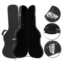 Glarry Straight Flange portable Flat Surface ST Electric Guitar Hard Shell Case Black