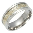 thumbnail image 6 of Glow in Dark Dragon Stainless Steel Wedding Band Ring Men Women Ginger Lyne Collection, 6 of 6