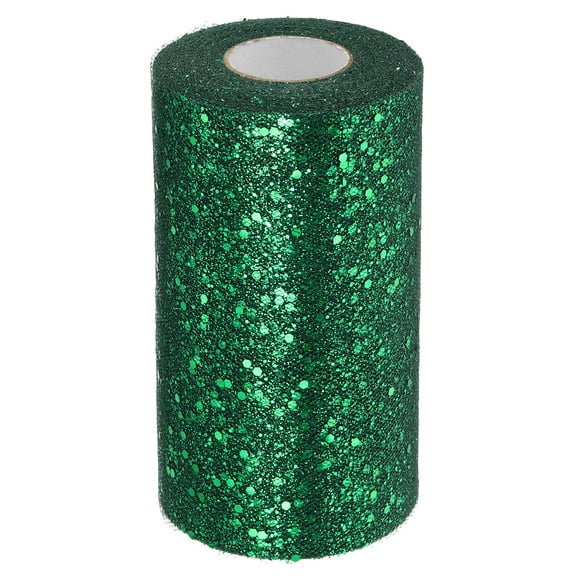 Uxcell 6 Inch by 50 Yards Tulle Fabric Rolls for DIY Tutu Skirts Crafts Wedding Party, Dark Green