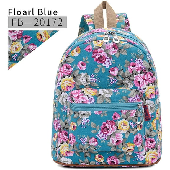 Bravo! Women's All-Purpose Small Backpack, Floral Blue