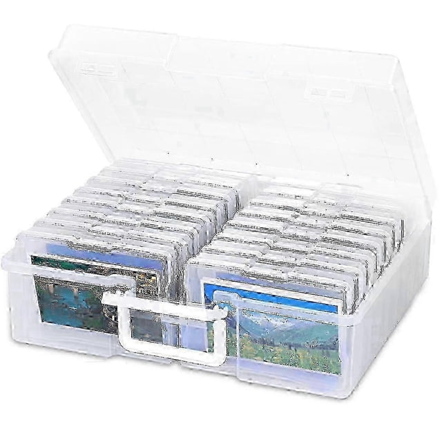 2025 Portable Photo Storage Box with 16 Compartments for Organizing Photos & Memories
