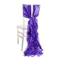 thumbnail image 6 of Efavormart 5 Pack Purple Curly Willow Chiffon Satin Chair Sashes, 6 of 10