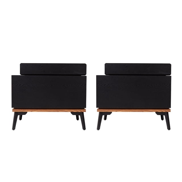 Set de 2 Buros Nara Negro y Nogal Kessa Muebles