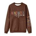 thumbnail image 4 of Kindness Sweatshirt for Women 2025 Fall Winter Long Sleeve Casual Crewneck Graphic Sweat Shirts Pullover Tops, 4 of 4
