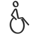 thumbnail image 4 of Disabled Sign Acrylic Disabled Wheelchair Sign Handicapped Office For Toilet Restroom, 4 of 8