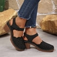 thumbnail image 5 of Yyuenw Women Closed Toe Cutout Block Heel Sandals Ankle Strap Summer Daily Commuter Casual Walking Shoes, 5 of 9
