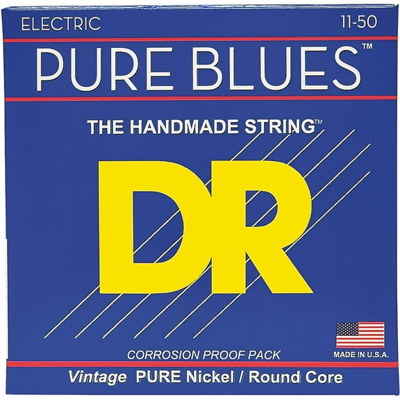 DR Strings PHR-11 PURE BLUES™ Pure Nickel Electric Heavy 11-50