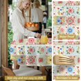thumbnail image 5 of Pioneer Flower Floral Print Pattern Round Tablecloth 60 X 60 Inch, Wrinkle Resistant Wipeable Table Cloth for Kitchen Dining Picnic Patio Party, 5 of 6