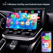 ESSGOO 2 in 1 Wireless CarPlay & Android Auto Adapter - 5.8GHz, Plug & Play, OTA Upgrade, Mini Model for 2016+ Wired - Compatible Cars with Seamless Dual - Platform Connectivity