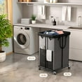 thumbnail image 3 of 150L Large Laundry Basket with Wheels, Rolling Laundry Hamper with Removable Laundry Bag & Metal Frame, Oxford Fabric Dirty Clothes Hampers for Bedroom, Laundry Room, Bathroom, Dorm(Grey), 3 of 7