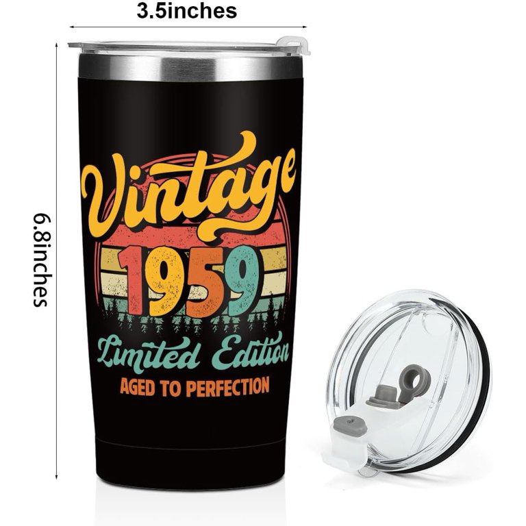 65th Birthday Gifts for Men Ideas, 65th Birthday Decorations Tumbler, 20 oz Stainless Steel Vacuum Insulated Coffee Mug, Gifts for 65 Year Old Man