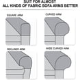 thumbnail image 4 of Boreal Craft Elastic Sofa Armrest Cover Thickened And Home Fabric Protector Solid Color Armrest Covers (Set Of Two) Couch Covers for 3 Cushion Couch Recliner Sofa Pet Friendly Sofa Covers 3 Seat, 4 of 7