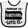 thumbnail image 3 of Inktastic Someone in Pennsylvania Loves Me Boys or Girls Baby Bib, 3 of 4