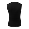 thumbnail image 4 of TTUHYWXI Women's Ribbed Sleeveless Scoop Neck Sweater | 75% Merino Wool 25% Silk | Ultra-Soft Machine-Washable Tank Top (Black, L), 4 of 5