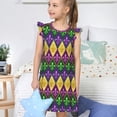 thumbnail image 4 of Balery Mardi Gras4 Camisón de princesa para niñas, pijama de algodón con mangas abullonadas, suave y bonito.-XX-Large, 4 of 6