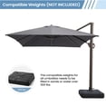 thumbnail image 5 of Pellebant 13 ft. x 10 ft. Patio Umbrella Rectangular Heavy-Duty Cantilever, Dark Gray, 5 of 9