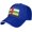 Blue, variant on Central African Republic Flag Men's Women's Casual Sandwich Baseball Cap - Adjustable Cotton Snapback Hat