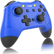 Wireless Pro Controller for Nintendo Switch - JYSW Wireless Remote Controller Gamepad Joypad Joystick for Nintendo Switch Console/Switch Lite, Support Manual & Auto Turbo | Dual Shock | Gyro Axis Blue