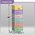 thumbnail image 6 of Sorbus 6-Drawer Fabric Dresser for Kids - Tall Storage Tower, Closet Organizer with Steel Frame & Wood Handles for Nursery, Playroom & Bedroom, Multi-Color Pastel, 6 of 6