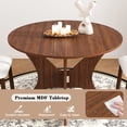 thumbnail image 5 of Folding Dining Table, Legahome 43" Round Kitchen Table for 4, Space Saving Foldable Wooden Dining Table, Compact Expandable Dinner Table for for Small Spaces, Apartment & Dining Room, Walnut, 5 of 10