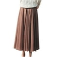 thumbnail image 3 of Aofany Women Tulle Skirt Pleated Mesh Skirt Spring Summer Elastic High Waist Long Party Skirts, 3 of 6