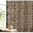 thumbnail image 5 of Vargottam Cotton Curtains- Rod Pocket/Back Tab Farmhouse Drapes for Living Room or Bedroom Windows- Light Filtering- 3-Way Hanging Style- Set of 2 Panels, 52"x72"- Dotted Flower Design (Brown), 5 of 8