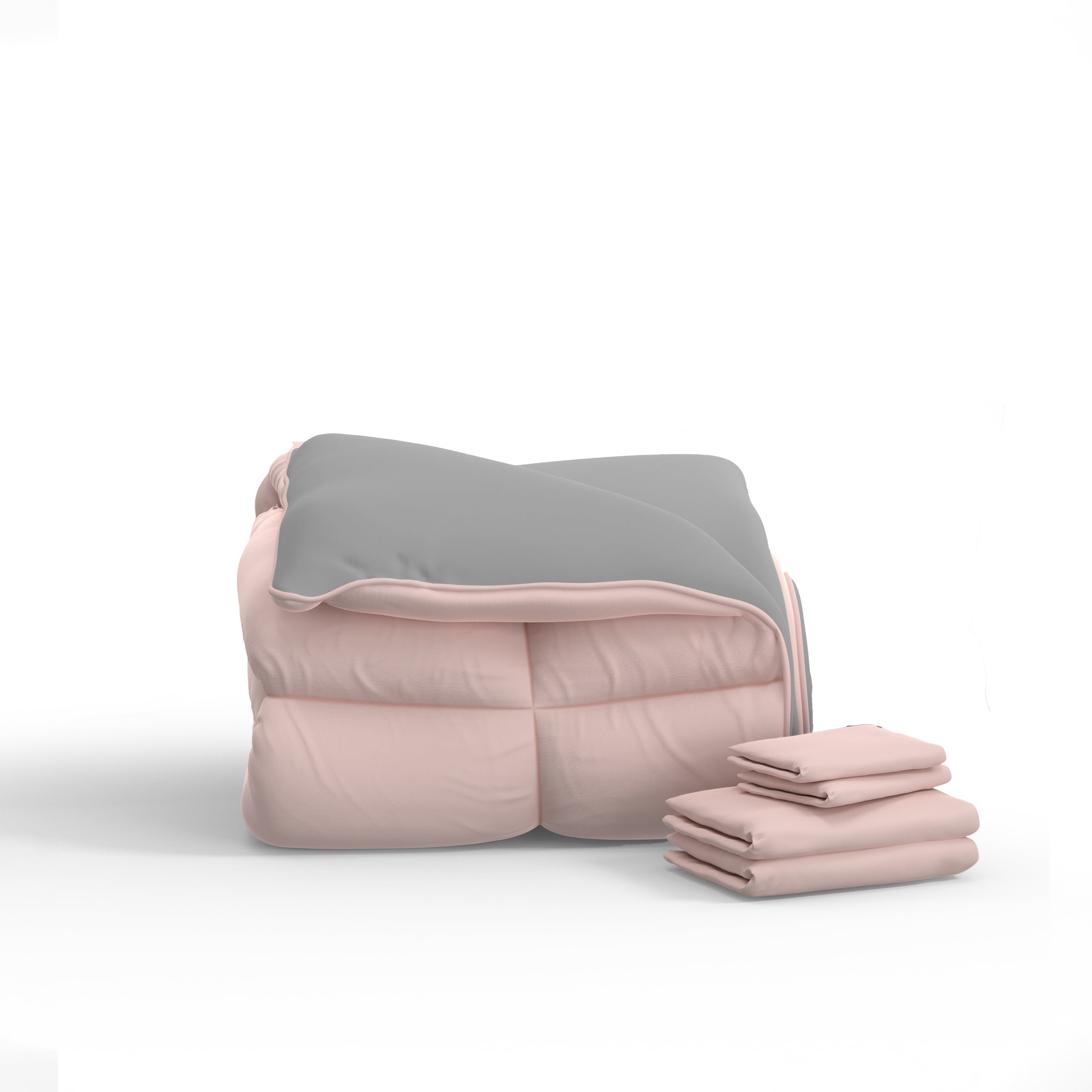 Dawn 5Piece Down Alternative BedinaBag Comforter Set in Pink King