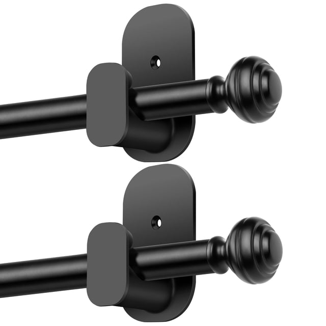 Barras para Cortinas KAMANINA Ajustables 40.5-76 cm Sin Taladro Negro