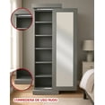 thumbnail image 2 of Zapatera espejo cuerpo COMPLETO R21 Muebles Eko zapatera moderna gris, 2 of 8