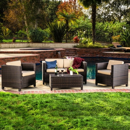 Water - Resistant Fabric Sofa Set - Comfortable Outdoor Socializing - Backyard Tea Time