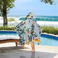 thumbnail image 3 of Yayeee Kids Hooded Towels Toddler Soft Absorbent Beach Bathing Wrap 50" x 23.5", Colorful Leaves, 3 of 5