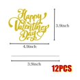 thumbnail image 2 of Adorno para tartas IPAIDUI, feliz día de San Valentín, 10 unidades, purpurina dorada, 2 of 5