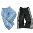 thumbnail image 4 of Y2k Harajuku Street-pantalones vaqueros negros desgastados para mujer, Pantalón recto informal de moda coreana, pantalones vaqueros holgados simples clásicos, 4 of 5
