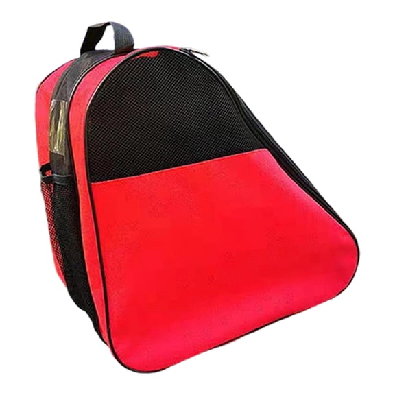 Pitycbo Multipurpose Skating Backpack Waterproof Oxford Cloth Skates Bag with Handle for Red