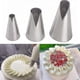 thumbnail image 1 of 2025 3-piece Santa Ana Mouth set Stainless steel cream mouth cookie Leaf squeeze tip Braided tip baking tool, 1 of 2