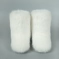 thumbnail image 2 of Plush Slipper Booties for Women Winter Warm Fashion Indoor Home Slip on Shoes Lightweight Casual Ankle Boots White Size 10.5, 2 of 5