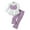 A42-Purple, variant on Hessimy Toddler Boys Girls Spring Summer Cartoon Print 2Pcs Long Sleeve Soft Cute Sleepwear Pajamas, Cute Sleepwear, 2-7Y(Grey,5-6 Years)