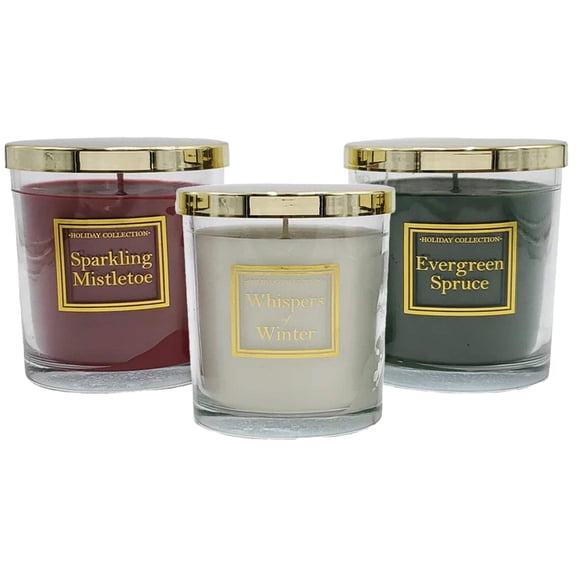 LumaBase Scented Wax Candles - Holiday Home Collection (Set of 3)