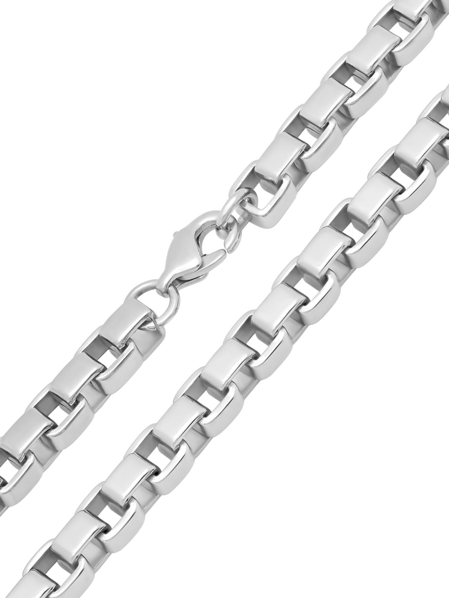 Mens Stainless Steel Box Link Chain 