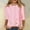 A02 Pink, variant on Ofertas Relampago De Hoy 3/4 Length Sleeve Womens Tops Crewneck Oversized Summer Shirts Casual Oversized T Shirt Dressy Work Blouses Solid Color Trendy Going Out Tops Tunic Fit Tees