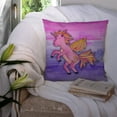 thumbnail image 3 of Pink Unicorn Watercolor Fabric Decorative Pillow, 3 of 4