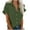 Army Green, variant on fartey Womens Button Down Shirts Rolled up Short Sleeve Lapel Cardigan Blouses with Pocket Loose Solid Color Summer Tops